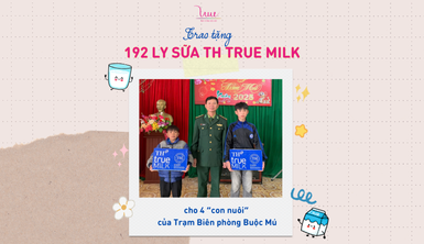 Những ly sữa yêu thương dành tặng cho những người “con nuôi” đặc biệt của các cán bộ biên phòng